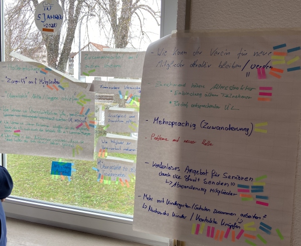 Strategieworkshop TV Senden-Ay April 2023: Abstimmungsergebnis mit Punkten zur Auswahl von Herausforderungen