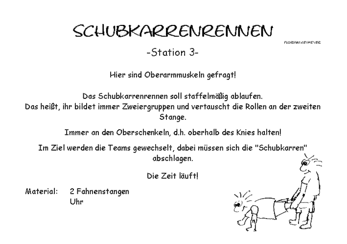 Stationsbeschreibung Schubkarrenrennen