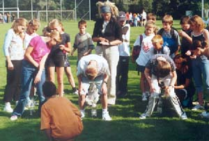 Beim Flaschenzielsetzen